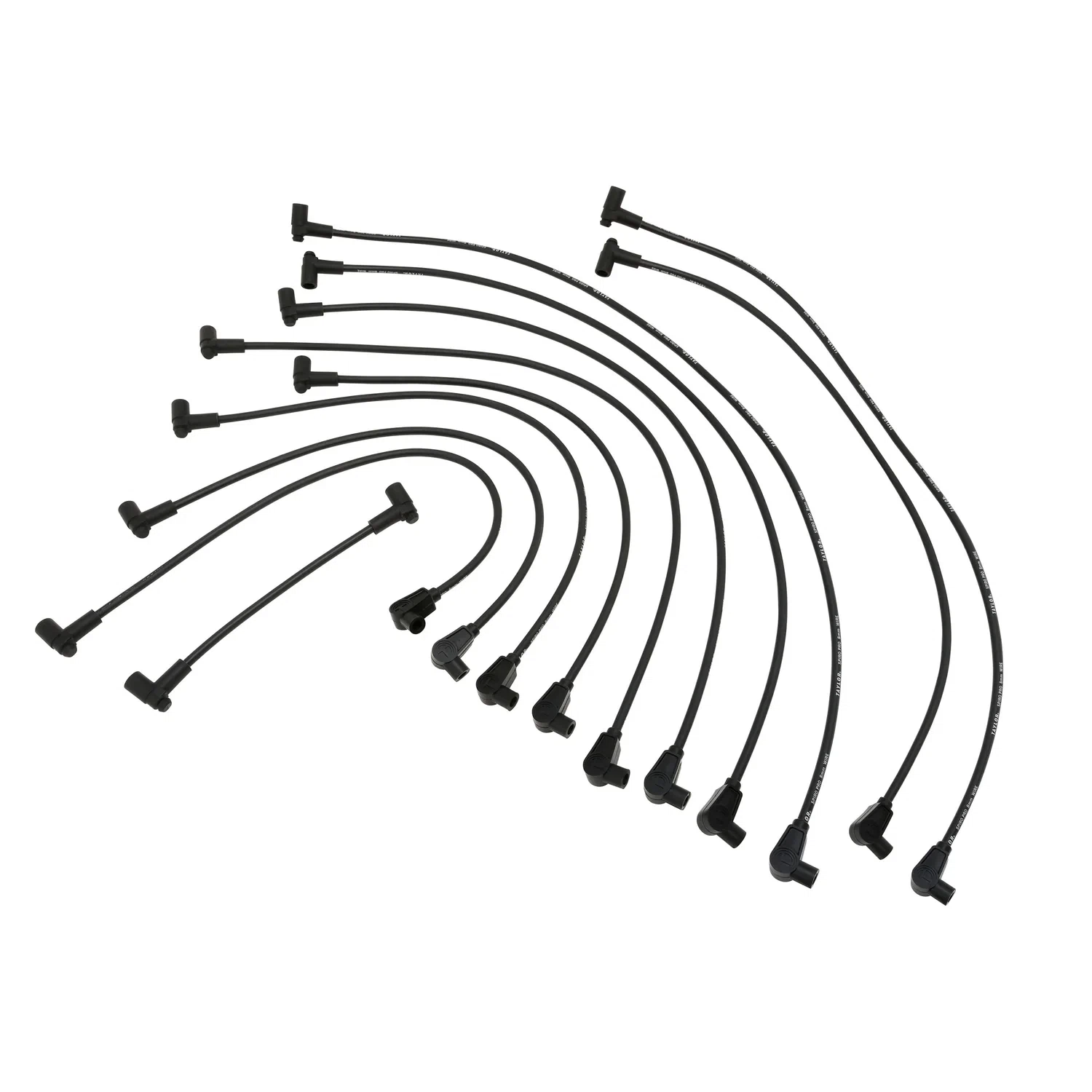 Spark Plug Wire Set Universal 8mm Silicone Spiro Pro 350 ohm_ft Black 72045